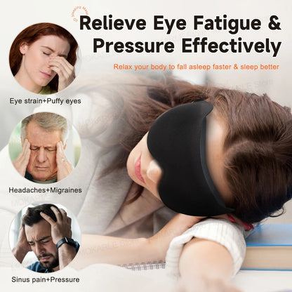 Luxury 3D Sleep Mask – Ultra-Soft Blackout Eye Mask for Restful Sleep, Travel & Relaxation