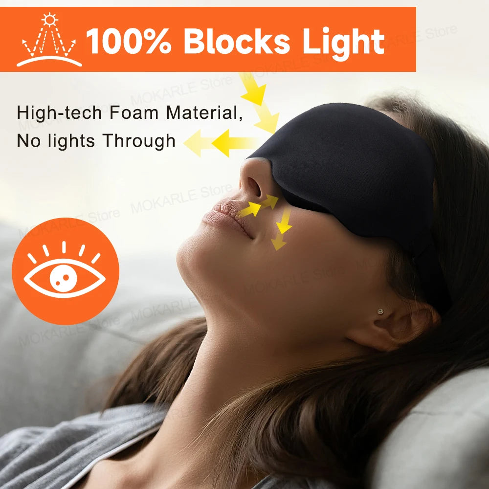 Luxury 3D Sleep Mask – Ultra-Soft Blackout Eye Mask for Restful Sleep, Travel & Relaxation