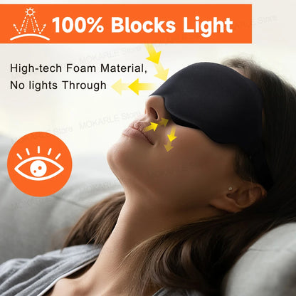 Luxury 3D Sleep Mask – Ultra-Soft Blackout Eye Mask for Restful Sleep, Travel & Relaxation