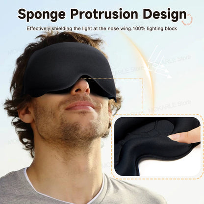 Luxury 3D Sleep Mask – Ultra-Soft Blackout Eye Mask for Restful Sleep, Travel & Relaxation