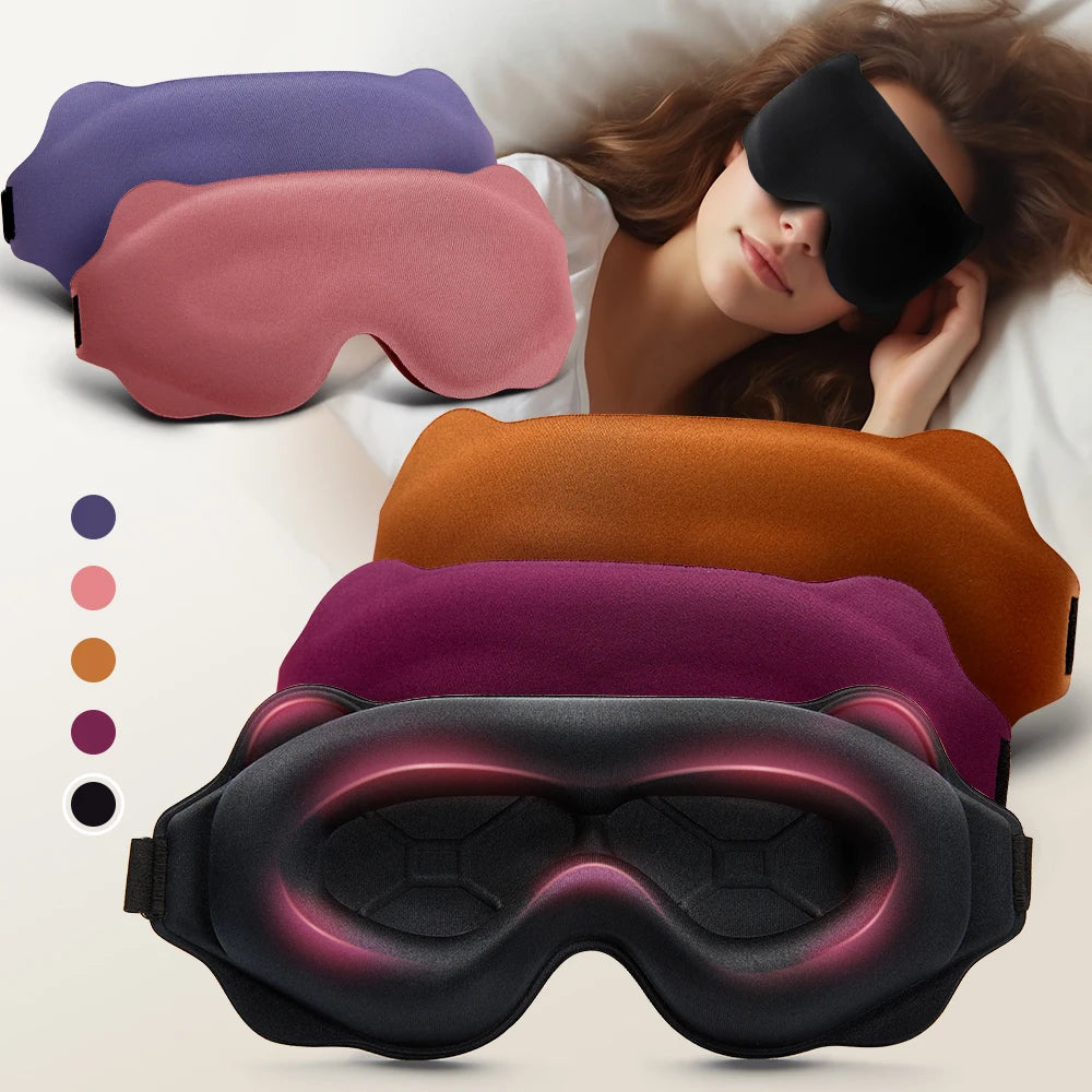Luxury 3D Sleep Mask – Ultra-Soft Blackout Eye Mask for Restful Sleep, Travel & Relaxation