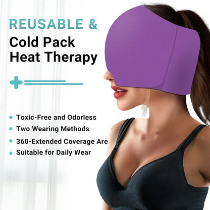 Gel Ice Therapy Headache Relief Cap